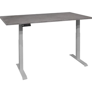 Schreibtisch MÄUSBACHER Big System Office Tische Gr. B: 160 cm, silberfarben (silber, graphit, silber, graphit) Schreibtische Breite 160 cm, elektrisch höhenverstellbar