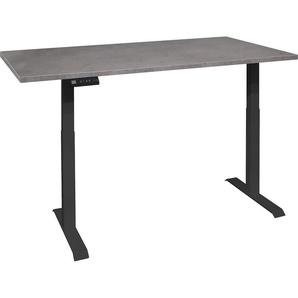 Schreibtisch MÄUSBACHER Big System Office Tische Gr. B: 180 cm, grau (schwarz matt, graphit, schwarz graphit) Schreibtische Breite 180 cm, elektrisch höhenverstellbar