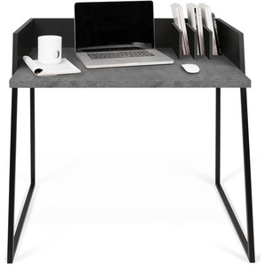 Schreibtisch TEMAHOME Tische Gr. B/H/T: 90 cm x 88 cm x 60 cm, grau (melamine, schwarz) Schreibtische (BTH): 906088 cm