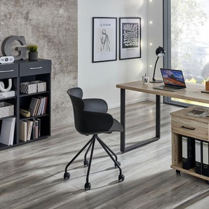 Schreibtisch WIMEX Home Desk Tische Gr. B/H/T: 140 cm x 75 cm x 70 cm, beige (sw, san re ei, schwarz, remo eiche nachbildung) Schreibtische Mit Metallkufen, in 3 Breiten
