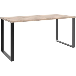 Schreibtisch WIMEX Home Desk Tische Gr. B/H/T: 159 cm x 75 cm x 70 cm, beige (sw, san re ei, schwarz, remo eiche nachbildung) Schreibtische Mit Metallkufen, in 3 Breiten