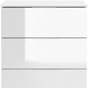 Schubkastenkommode WIMEX Easy Sideboards Gr. B/H/T: 49cm x 102cm x 41cm, 5 St., weiß (weiß/weißglas) mit Glas- oder Spiegelfront