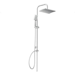 Schütte Überkopfbrauseset Mallorca, Silber, Chrom, Metall, Kunststoff, 2-teilig, 32x97x54 cm, Badezimmer, Waschbecken & Armaturen, Duschköpfe