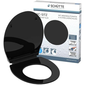 Schütte WC-Sitz SLIM, Duroplast, Absenkautomatik, Schnellverschluss, besonders flache Form