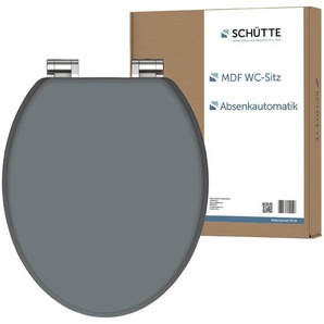 Schütte WC-Sitz SPIRIT GREY, Toilettendeckel, mit Absenkautomatik