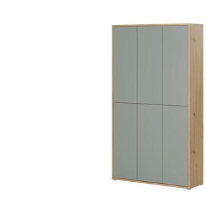 Schuh- und Mehrzweckschrank - grün - Materialmix - 109 cm - 192 cm - 34,8 cm | Möbel Kraft