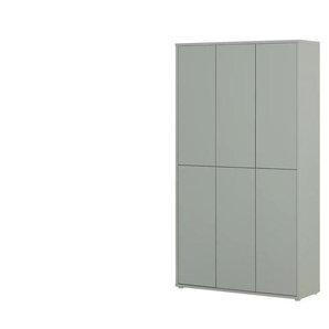 Schuh- und Mehrzweckschrank - grün - Materialmix - 109 cm - 192 cm - 34,8 cm | Möbel Kraft