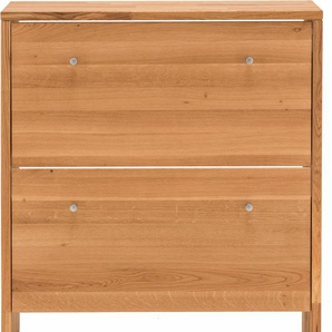 Schuhkommode HOME AFFAIRE Dura Sideboards Gr. B/H/T: 82cm x 95cm x 27cm, braun (wildeiche) aus FSC-zertifizierten Massivholz, Breite 82 cm