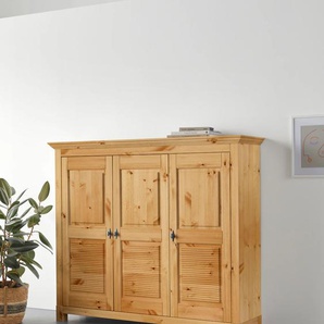 Schuhkommode HOME AFFAIRE Rauna Sideboards Gr. B/H/T: 159cm x 138cm x 39cm, beige (natur) aus massiver Kiefer, viel Stauraum