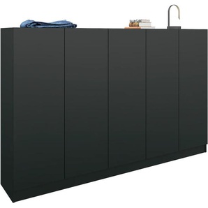 Schuhschrank BORCHARDT MÖBEL Schränke Gr. B/H/T: 190cm x 120cm x 35cm, schwarz (schwarz matt)