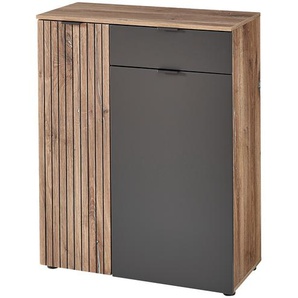 Schuhschrank - grau - Materialmix - 82 cm - 103 cm - 38 cm | Möbel Kraft