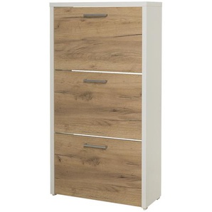 Schuhschrank - holzfarben - Materialmix - 61 cm - 115 cm - 25 cm | Möbel Kraft