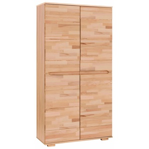 Schuhschrank HOME AFFAIRE Vetro Schränke Gr. B/H/T: 100cm x 190cm x 40cm, 4 St., beige (kernbuchefarben/kernbuche massiv)