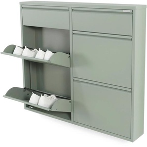 Schuhschrank SPINDER DESIGN Schränke Gr. B/H/T: 98cm x 86cm x 15cm, grün (dusty green) Metall, Breite 40 cm