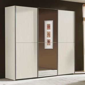 Schwebetüren-Kleiderschrank Pearl, weiß, 2-türig - Spiegel links - 150 cm