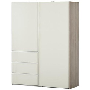 Schwebetürenschrank, 2-türig Mitta - beige - Materialmix - 165 cm - 217 cm - 67 cm | Möbel Kraft