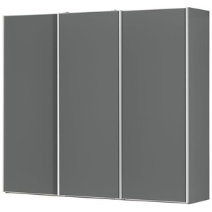 Schwebetürenschrank, 3-türig - grau - Materialmix - 280 cm - 200 cm - 68 cm | Möbel Kraft