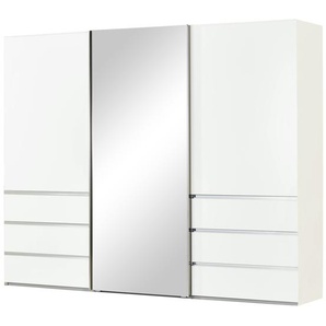 Schwebetürenschrank, 3-türig  Mitta ¦ weiß ¦ Maße (cm): B: 250 H: 236 T: 67