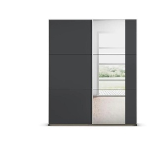 Schwebetürenschrank Acton - grau - Materialmix - 175 cm - 210 cm | Möbel Kraft