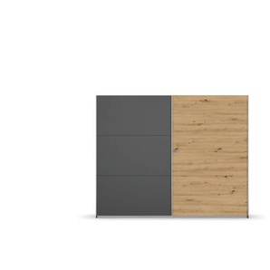 Schwebetürenschrank Acton - grau - Materialmix - 261 cm - 210 cm | Möbel Kraft