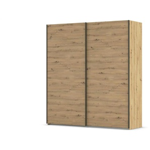 Schwebetürenschrank - braun - Materialmix - 201 cm - 223 cm | Möbel Kraft