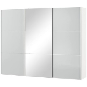 Schwebetürenschrank  Ensenso Glas ¦ grau ¦ Maße (cm): B: 249 H: 222 T: 68