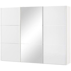 Schwebetürenschrank  Ensenso Glas ¦ weiß ¦ Maße (cm): B: 298 H: 222 T: 68