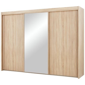 Schwebetürenschrank - holzfarben - Materialmix - 280 cm - 223 cm - 65 cm | Möbel Kraft