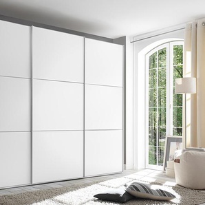 Schwebetürenschrank Includo Typ A 298cm Weiß Premium Silber