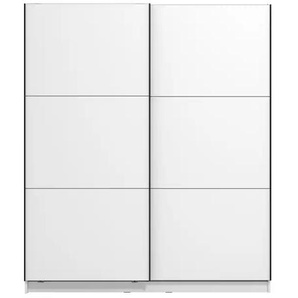 Schwebetürenschrank INOSIGN Sierra klassischer Kleiderschrank Wäscheschrank 179 oder 217cm breit Schränke Gr. B/H/T: 179cm x 210cm x 62,5cm, ohne Spiegel, 2 St., Komplettausführung, weiß mit kompletter Inneneinteilung, FSC-zertifizierter Holzwerkstoff