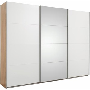 Schwebetürenschrank RAUCH Gandra Schränke Gr. B/H/T: 271cm x 210cm x 62cm, 3 St., weiß (struktureichefarben hell/weiß)