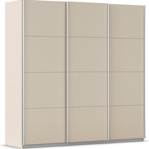 Schwebetürenschrank RAUCH Kleiderschrank Schrank Garderobe AGORDO mit Dekor- oder Hochglanzfront Schränke Gr. B/H/T: 203cm x 210cm x 62cm, 3 St., beige (champagner) durchdachte Innenausstattung, in 4 Breiten und 2 Höhen MADE IN GERMANY