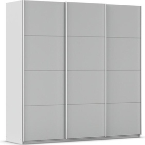 Schwebetürenschrank RAUCH Kleiderschrank Schrank Garderobe AGORDO mit Dekor- oder Hochglanzfront Schränke Gr. B/H/T: 203 cm x 210 cm x 62 cm, 3 St., grau (seidengrau) durchdachte Innenausstattung, in 4 Breiten und 2 Höhen MADE IN GERMANY