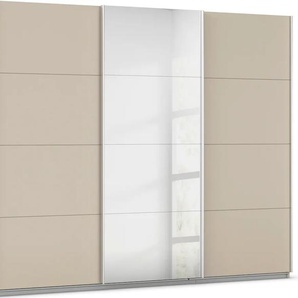 Schwebetürenschrank RAUCH Kleiderschrank Schrank Garderobe AGORDO mit Dekor- oder Hochglanzfront Schränke Gr. B/H/T: 271cm x 210cm x 62cm, 3 St., beige (champagner) durchdachte Innenausstattung, in 4 Breiten und 2 Höhen MADE IN GERMANY