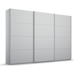 Schwebetürenschrank RAUCH Kleiderschrank Schrank Garderobe KOLUNA mit Dekor-Front Schränke Gr. B/H/T: 271cm x 210cm x 62cm, 3 St., grau (seidengrau) inkl. 2 Innenschubladen sowie extra Einlegeböden MADE IN GERMANY