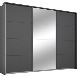 Schwebetürenschrank RAUCH Kleiderschrank Schrank Garderobe Wäscheschrank TOMA mit Passepartout Schränke Gr. B/H/T: 278cm x 214cm x 64cm, Passepartout ohne Beleuchtung, grau (graumetallic) inkl. Regaleinsatz sowie zusätzlichen Einlegeböden MADE IN GERMANY