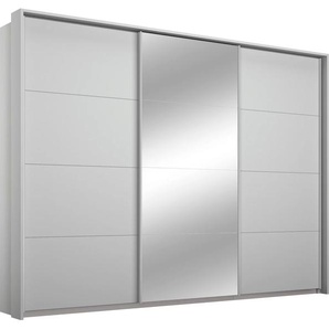 Schwebetürenschrank RAUCH Kleiderschrank Schrank Garderobe Wäscheschrank TOMA mit Passepartout Schränke Gr. B/H/T: 278cm x 214cm x 64cm, Passepartout ohne Beleuchtung, grau (seidengrau) inkl. Regaleinsatz sowie zusätzlichen Einlegeböden MADE IN GERMANY