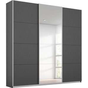 Schwebetürenschrank RAUCH Kleiderschrank Schrank Garderobe Wäscheschrank TOMA Schränke Gr. B/H/T: 203cm x 210cm x 62cm, 3 St., grau (graumetallic) inkl. Regaleinsatz sowie zusätzlichen Einlegeböden MADE IN GERMANY