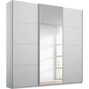 Schwebetürenschrank RAUCH Kleiderschrank Schrank Garderobe Wäscheschrank TOMA Schränke Gr. B/H/T: 203cm x 229cm x 62cm, 3 St., grau (seidengrau) inkl. Regaleinsatz sowie zusätzlichen Einlegeböden MADE IN GERMANY