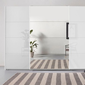 Schwebetürenschrank RAUCH Oteli Schränke Gr. B/H/T: 315cm x 210cm x 68cm, 3 St., weiß (weiß/hochglanz weiß) mit Mittelspiegel, in verschiedenen Dekor- und Hochglanzfarben