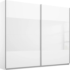 Schwebetürenschrank RAUCH Quadra Bestseller Schlafzimmerschrank in vielen Breiten Schränke Gr. B/H/T: 226cm x 210cm x 62cm, 2 St., weiß (weiß/weißglas) Kleiderschrank Garderobenschrank Schrank mit Glaselementen