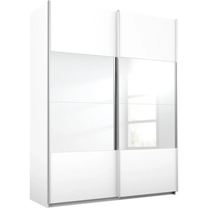 Schwebetürenschrank RAUCH Quadra Schränke Gr. B/H/T: 181cm x 230cm x 62cm, 2 St., weiß (weiß/spiegel) mit Spiegelelementen