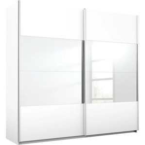 Schwebetürenschrank RAUCH Quadra Schränke Gr. B/H/T: 226cm x 210cm x 62cm, 2 St., weiß (weiß/spiegel) mit Spiegelelementen