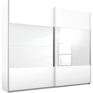 Schwebetürenschrank RAUCH Quadra Schränke Gr. B/H/T: 271cm x 230cm x 62cm, 2 St., weiß (weiß/spiegel) mit Spiegelelementen