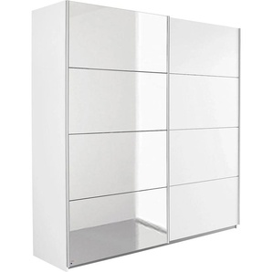 Schwebetürenschrank RAUCH Subito Kleiderschrank Bestseller Schränke Gr. B/H/T: 136cm x 197cm x 61cm, 1 Spiegel- und 1 Dekortür, 2, weiß Schlafzimmerschrank Schrank Garderobe mit 4 Spiegelelementen