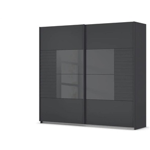 Schwebetürenschrank  Rowton ¦ schwarz ¦ Maße (cm): B: 226 H: 210 T: 62