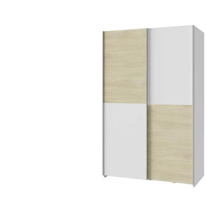 Schwebetürenschrank Schach&Matt | weiß | 120,1 cm | 190,5 cm | 61,2 cm |