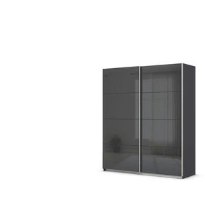 Schwebetürenschrank | schwarz | 181 cm | 210 cm |