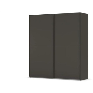 Schwebetürenschrank - schwarz - Materialmix - 201 cm - 223 cm | Möbel Kraft