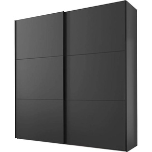 Schwebetürenschrank STAUD Includo, Made in Germany Schränke Gr. B/H/T: 225cm x 222cm x 68cm, Basic, 2 St., grau (dekor vulkan) Mit vier verschiedenen Ausstattungsvarianten